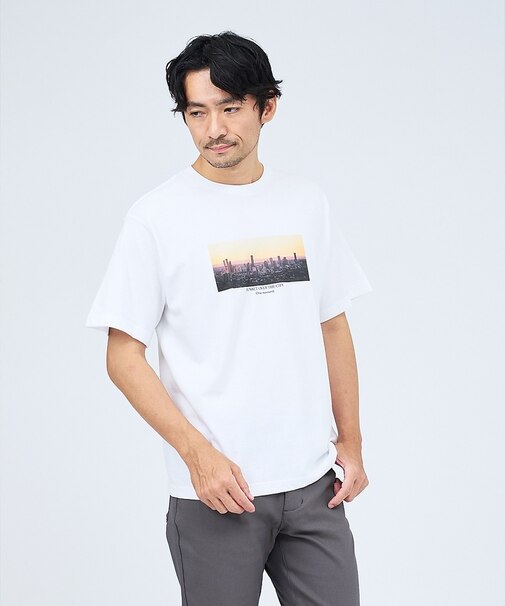 【THE CITY】プリント 半袖Tシャツ