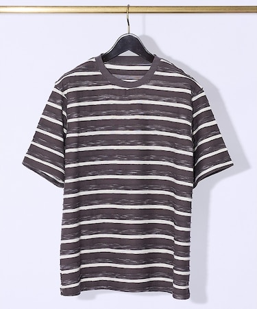 メランジボーダー 半袖Tシャツ