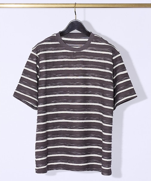 メランジボーダー 半袖Tシャツ