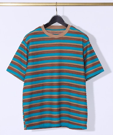 メランジボーダー 半袖Tシャツ