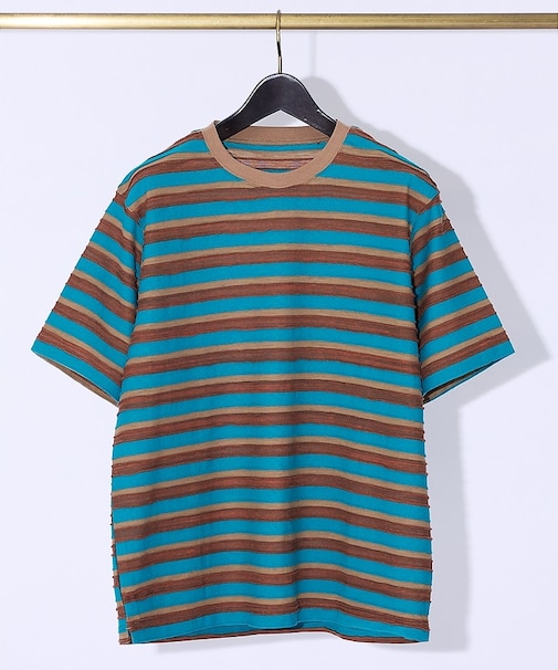 メランジボーダー 半袖Tシャツ