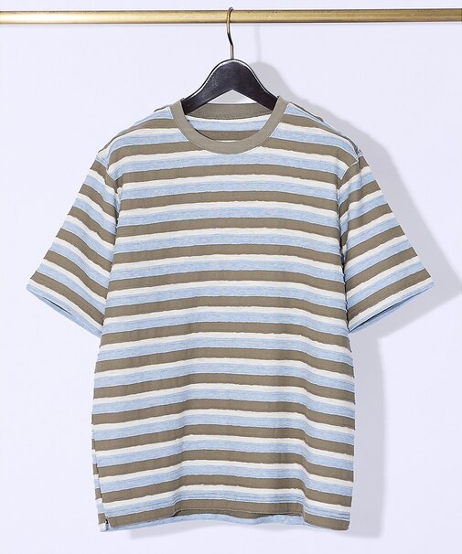 メランジボーダー 半袖Tシャツ