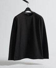 コットンフラノ クルーネック 長袖Tシャツ / ストレッチ