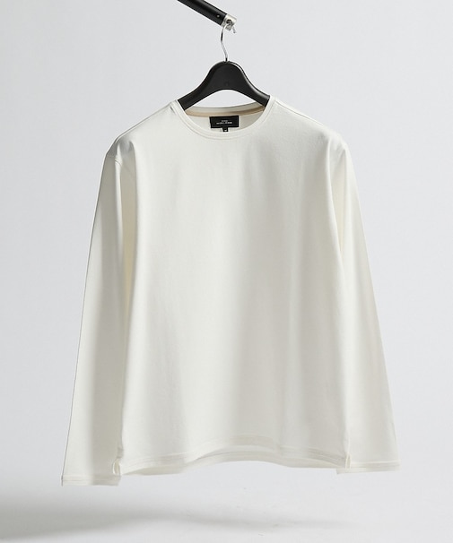 コットンフラノ クルーネック 長袖Tシャツ / ストレッチ