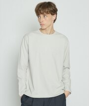 コットンフラノ クルーネック 長袖Tシャツ / ストレッチ
