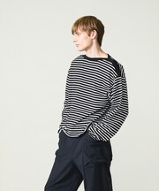 ボートネック フレンチボーダー長袖Tシャツ / ユニセックス