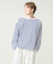 ボートネック フレンチボーダー長袖Tシャツ / ユニセックス