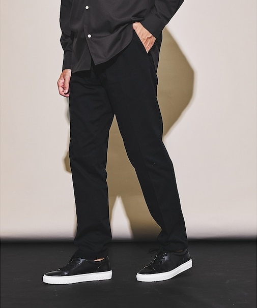 【新定番】ツイル ストレッチ テーパード チノパンツ