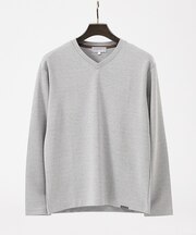 ポンチ Vネック 長袖Tシャツ