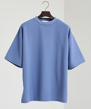 ジョーゼット ドロップショルダー モックネック 半袖Tシャツ