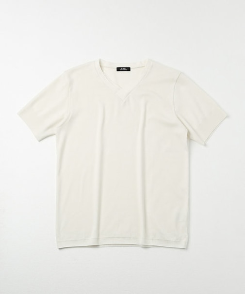セーターマシーン Vネック 半袖ニットTシャツ