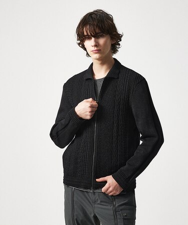【25S/S】コットン ペーパーニット ブルゾン