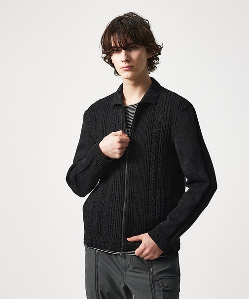 【25S/S】コットン ペーパーニット ブルゾン