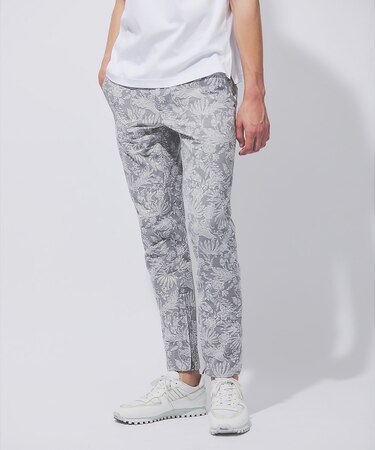 リーフジャガード スキニー ジョグパンツ