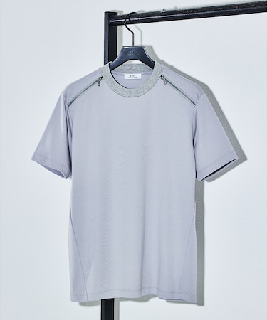 ジップ 半袖 Tシャツ