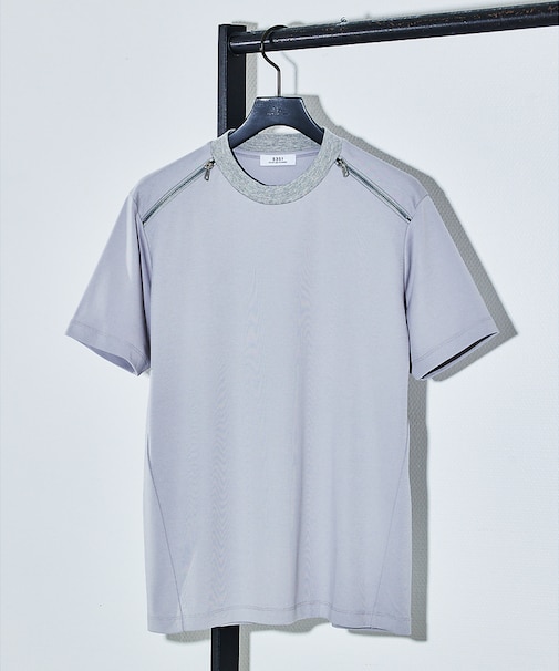 ジップ 半袖 Tシャツ