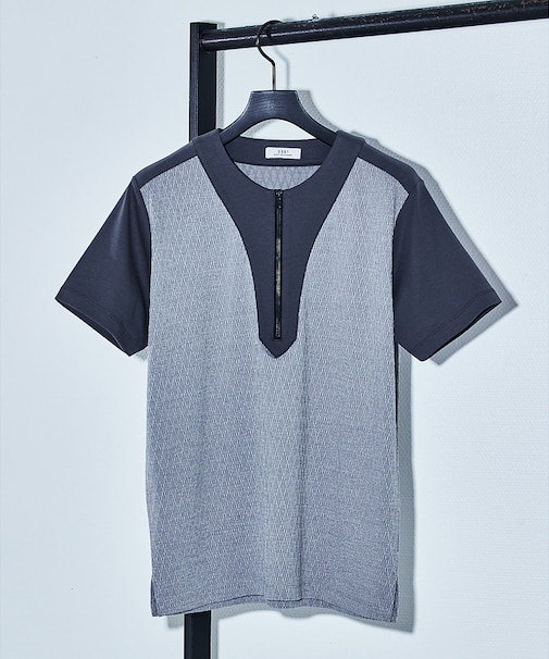ミックスジャガード 半袖 Tシャツ