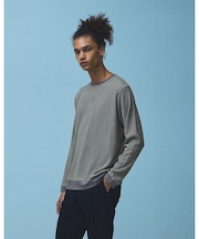 シャーリング ジャガード 長袖Tシャツ