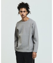 【軽量/ハイストレッチ】サーマル ワッフル 長袖ニット