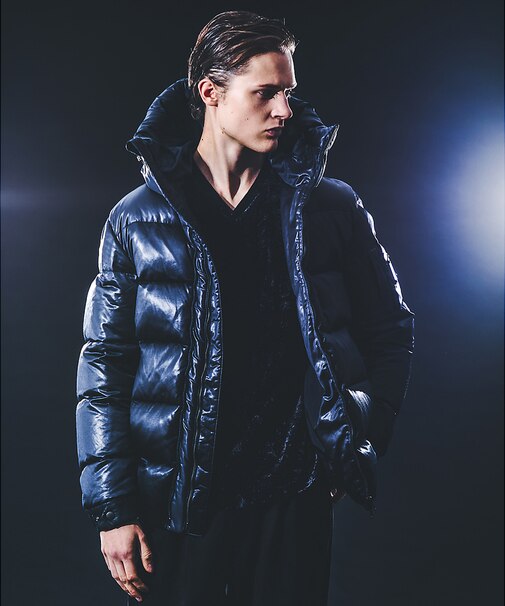 【25A/W】レザーエンボス ダウンジャケット