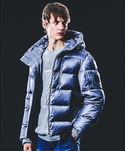 【25A/W】レザーエンボス ダウンジャケット