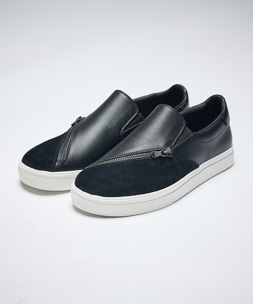 スイッチング ジップレザー スニーカー