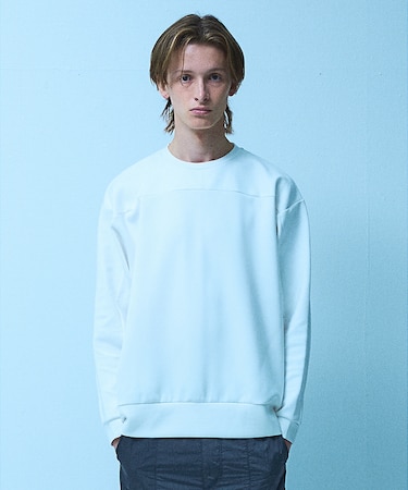 コンビネーション スエード 長袖Tシャツ