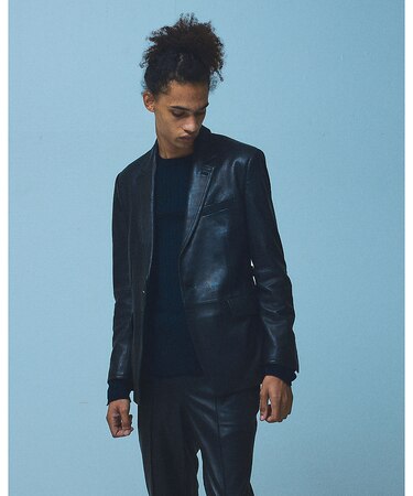 【25AW/セットアップ対応】テーラード レザージャケット