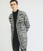 ダメージ ニットカーディガン