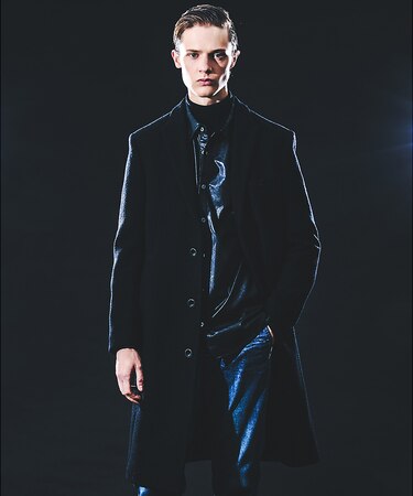 【25A/W】尾州産 ピークドラペル チェスターコート