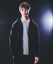 【セットアップ対応】ストレッチ スウェード ジップ パーカー