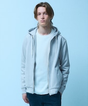 【セットアップ対応】ストレッチ スウェード ジップ パーカー