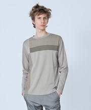 【3素材コンビ】コンビネーション 長袖 Tシャツ