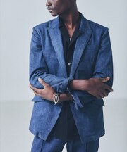 【セットアップ対応】ピークドラペル デニム ジャケット