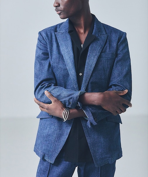 【セットアップ対応】ピークドラペル デニム ジャケット