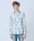 【フラワー柄】長袖 プリント シャツ