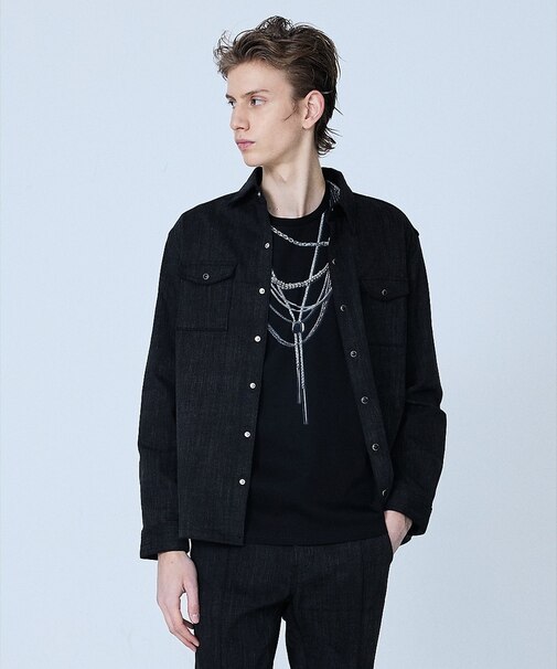 【セットアップ対応】長袖 デニムシャツ