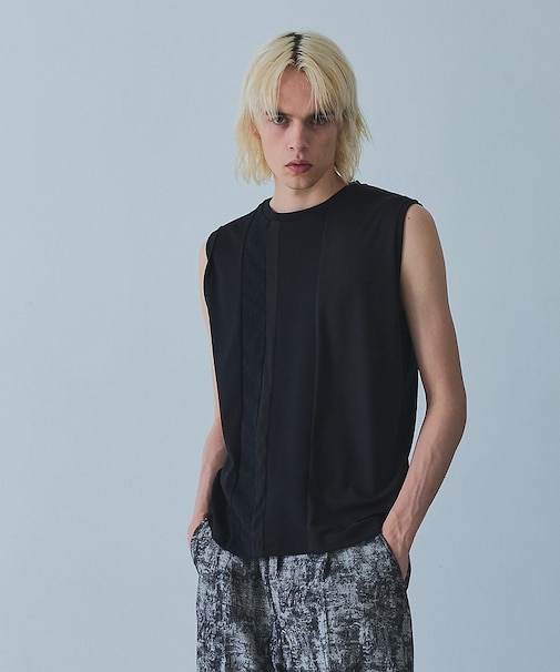 【コンビネーション】ノースリーブ　Tシャツ