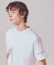 レイヤード スタッズ 半袖Tシャツ