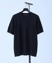 【シルケットコットン】セーターマシーン  クルーネック ニットTシャツ