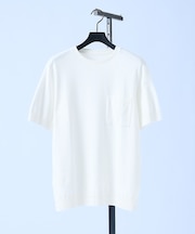 【シルケットコットン】セーターマシーン  クルーネック ニットTシャツ