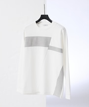 コンビネーション スエード 長袖Tシャツ