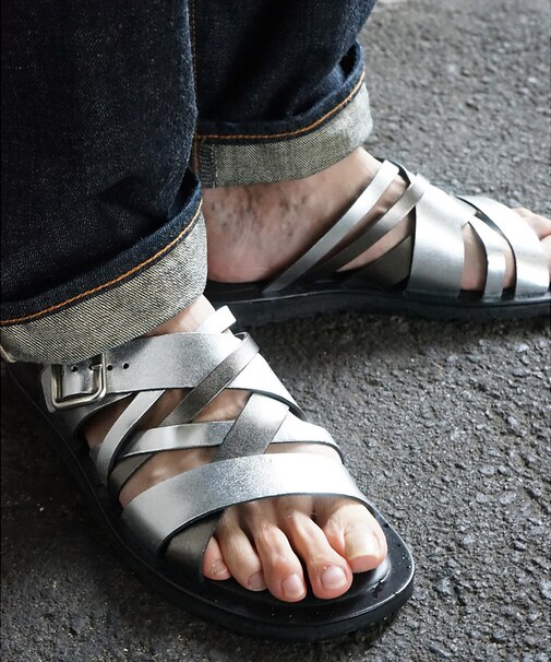 マルチクロス レザーサンダル