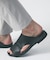 【WRAP SHOES】レザーサイドキャビティ スライド サンダル