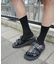 【WRAP SHOES】トリプル バックル ボリュームソール スライドサンダル