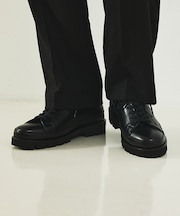 【定番】軽量 タンクソール レザースニーカー