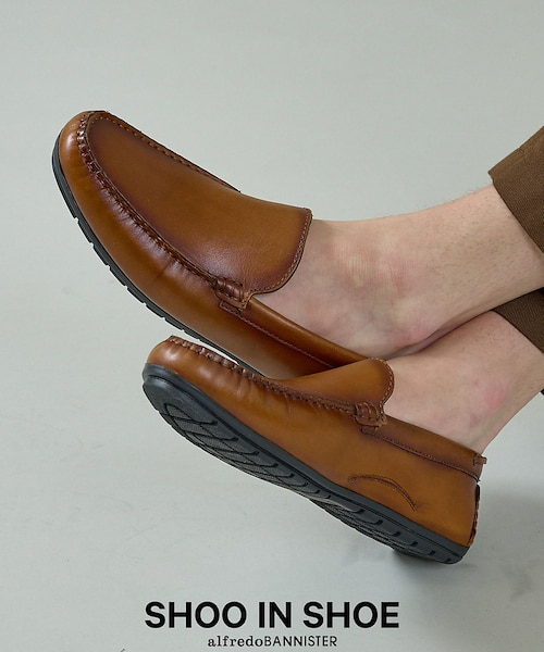 メンズのモカシン・デッキシューズ（ブラウン）の通販｜&mall（アンド