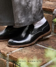 【WEB別注】プレーントゥ レザー スリッポン