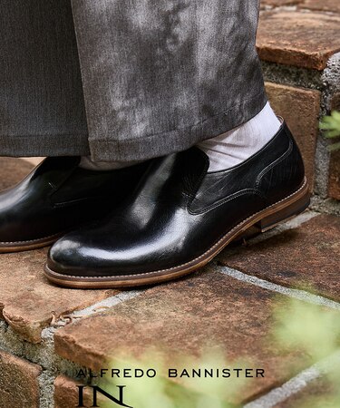 【WEB別注】プレーントゥ レザー スリッポン