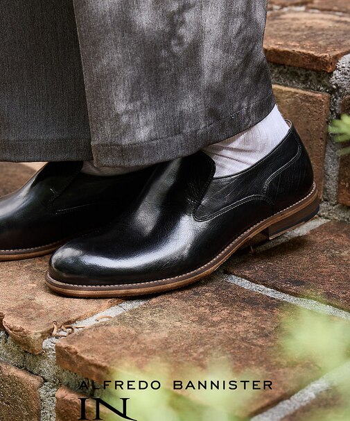 【WEB別注】プレーントゥ レザー スリッポン